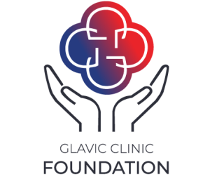 logotipo de la fundación clínica glavic negro
